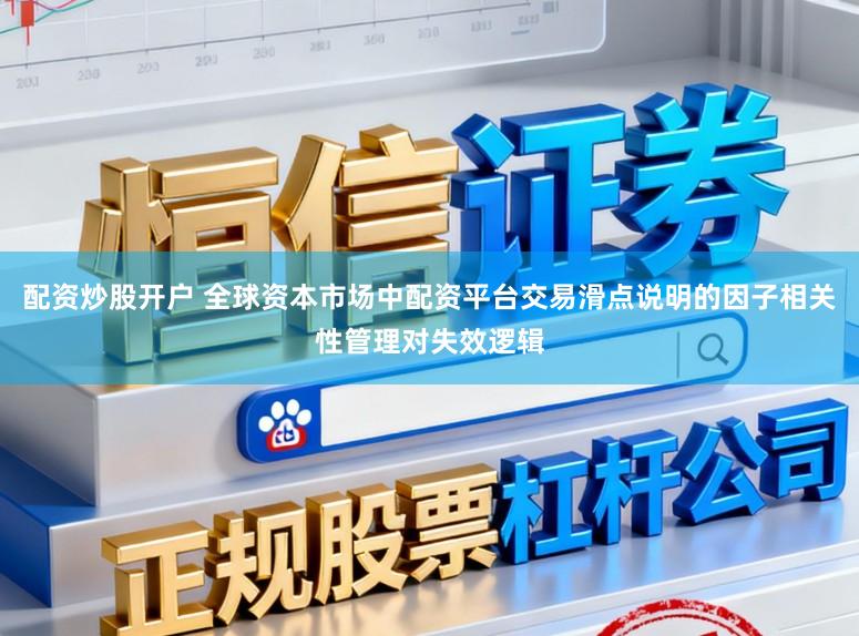 配资炒股开户 全球资本市场中配资平台交易滑点说明的因子相关性管理对失效逻辑
